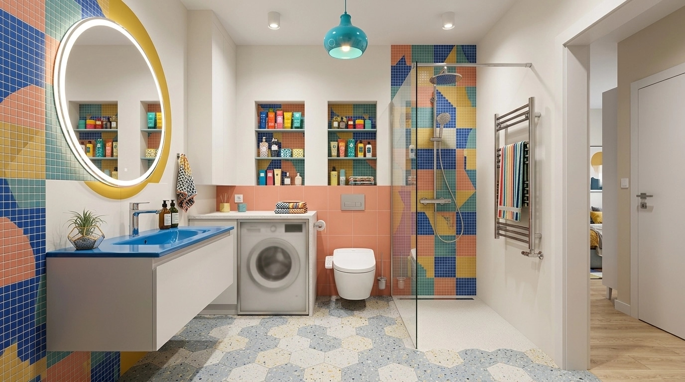 Bathroom interior in Contemporary style — photo by GenRoom AI