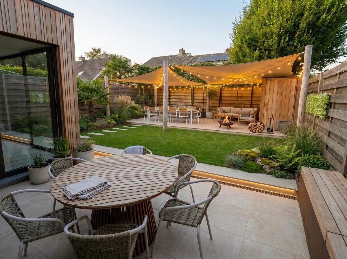 Landscape design in Scandinavian Garden style — Yard by GenRoom AI