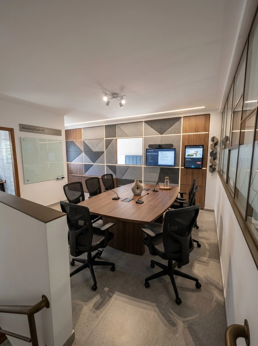 Interior design in Contemporary style — meeting_room by GenRoom AI