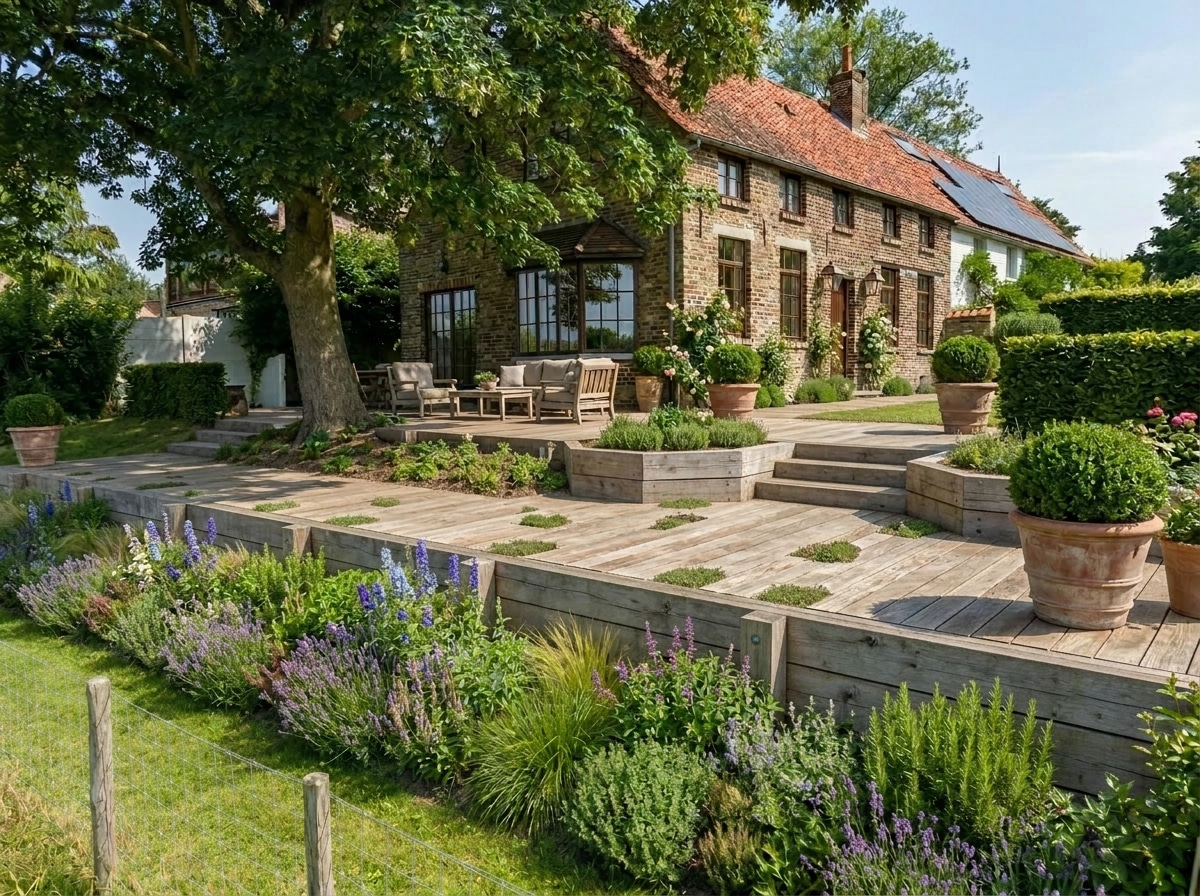 Country Rustic Garden Yard design — yard photo by GenRoom AI