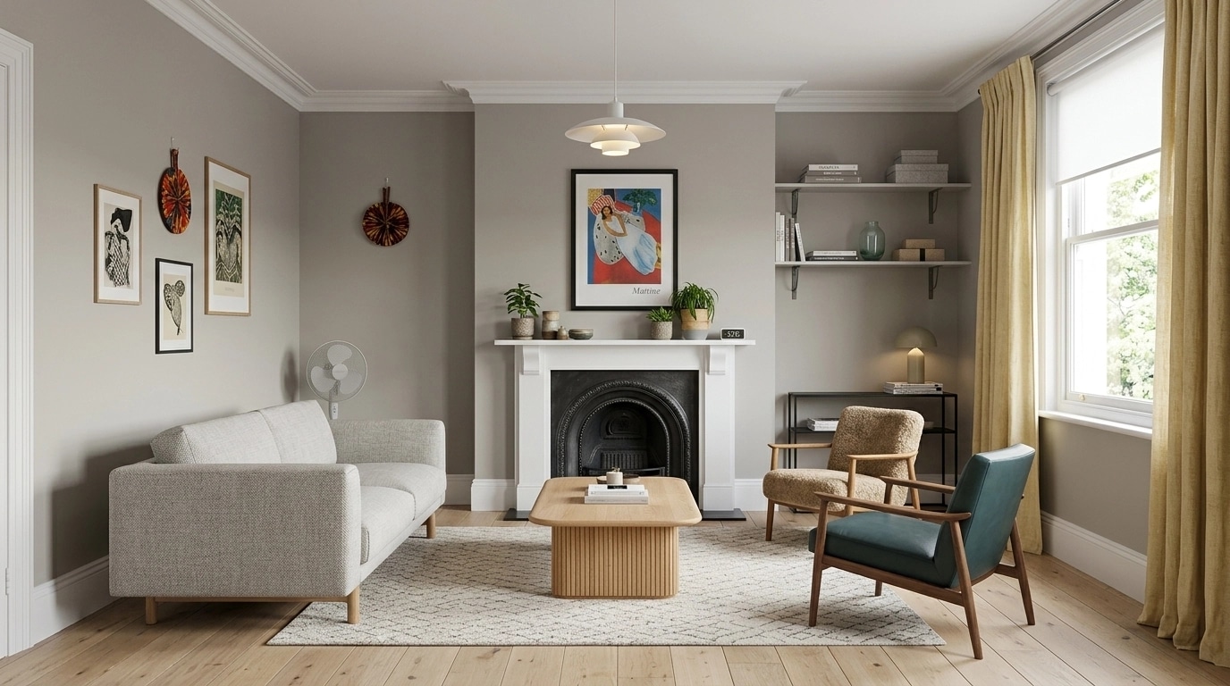 Interior design in Scandinavian style — Living Room by GenRoom AI