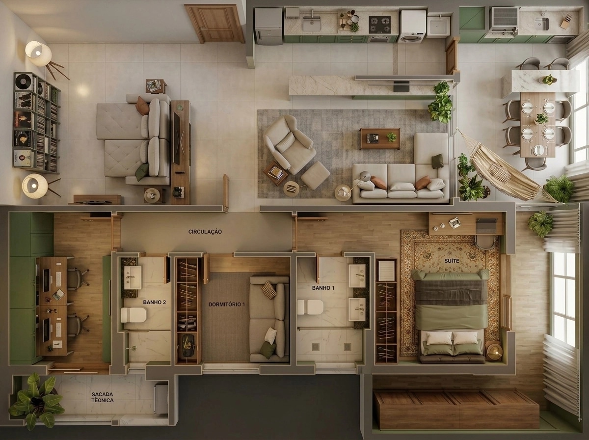 Interior design in Classic style — Living Room by GenRoom AI