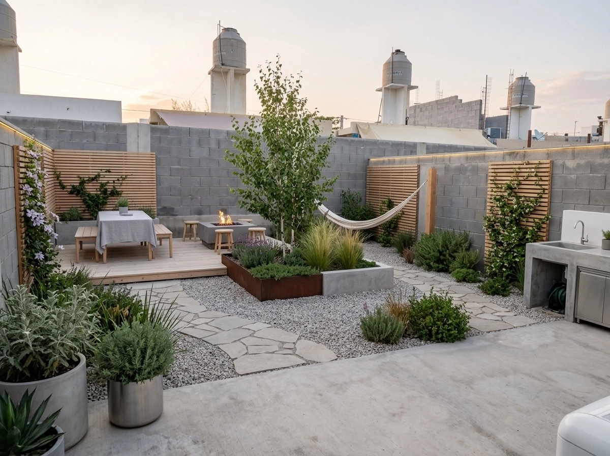 Landschaftsdesign im Scandinavian Garden-Stil — Garten von GenRoom AI