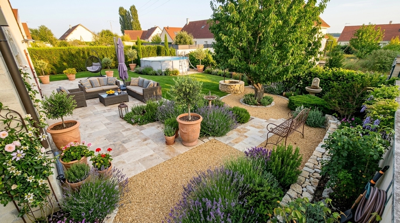 Landscape design in Provence Garden style — Yard by GenRoom AI