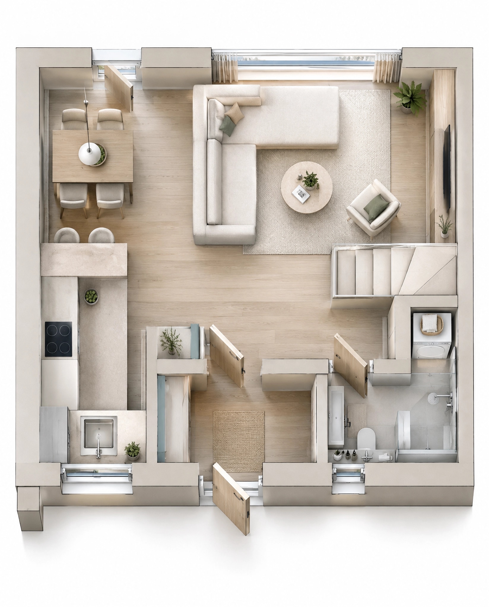 Interior design in Minimalism style — Living Room by GenRoom AI