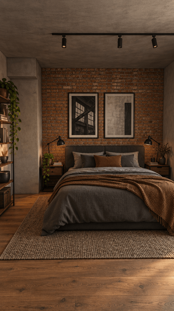 Interior design in Loft / Industrial style — Bedroom by GenRoom AI
