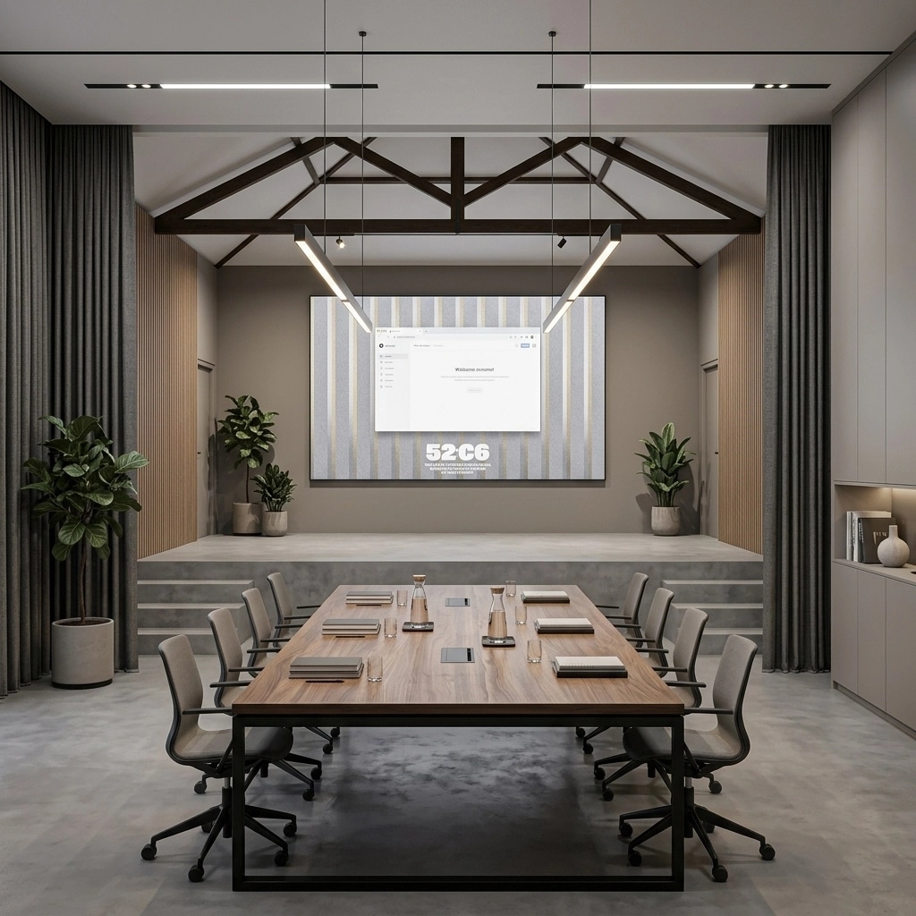 Interior design in Minimalism style — meeting_room by GenRoom AI