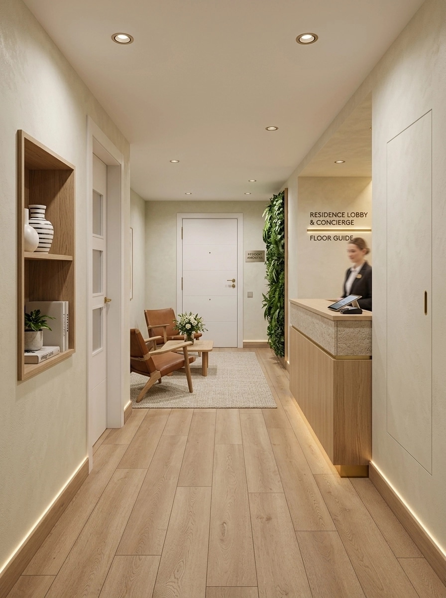 Interior design in Scandinavian style — lobby by GenRoom AI