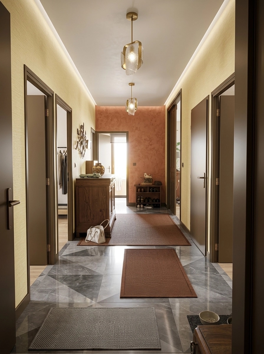 Hallway interior in Contemporary style — photo by GenRoom AI