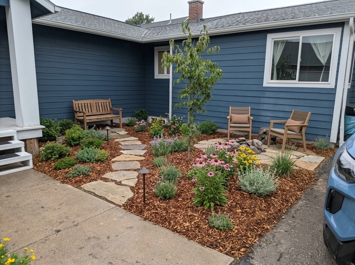 Landscape design in Eco Natural Garden style — Yard by GenRoom AI