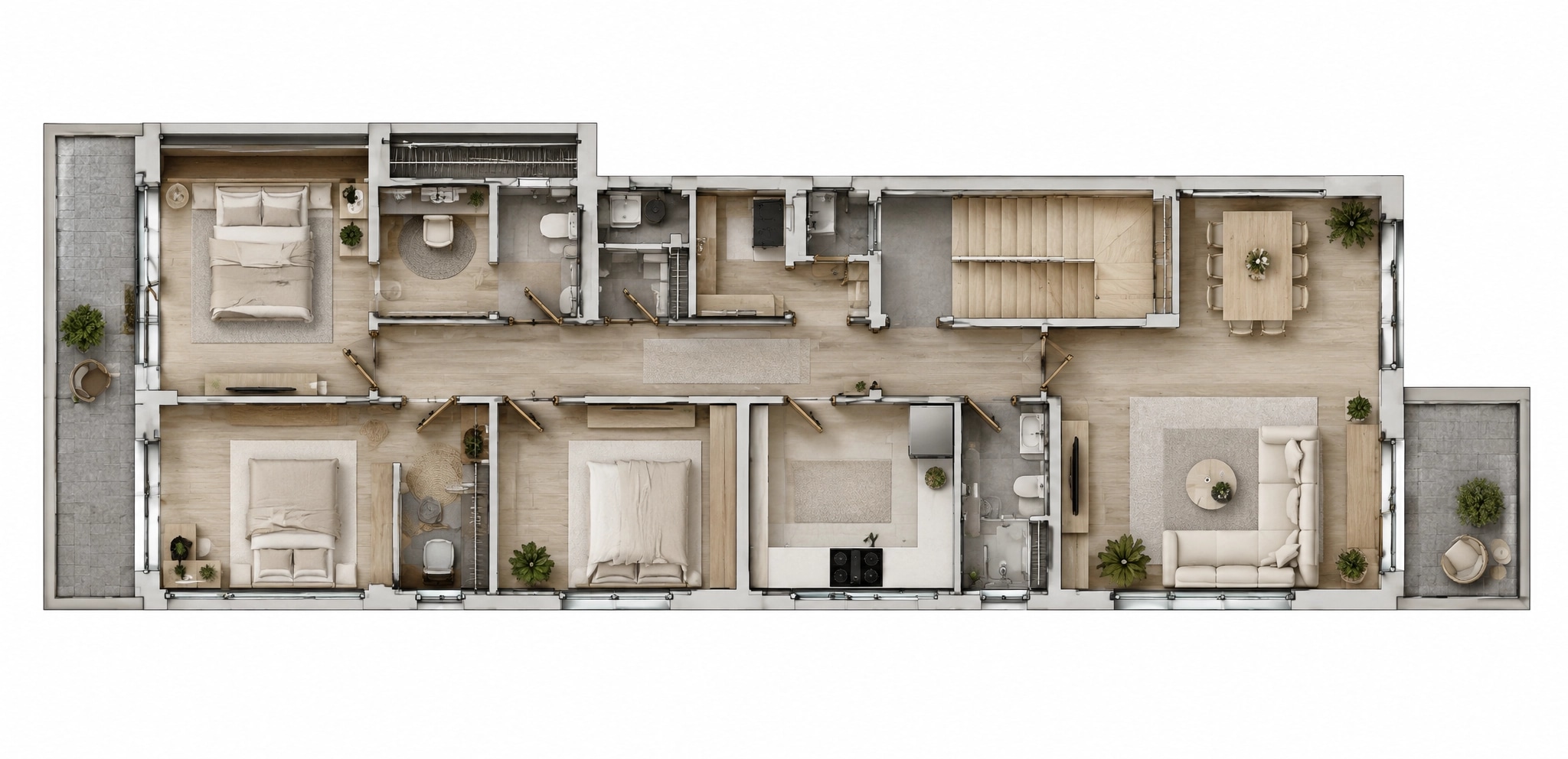 Interior design in Minimalism style — Living Room by GenRoom AI