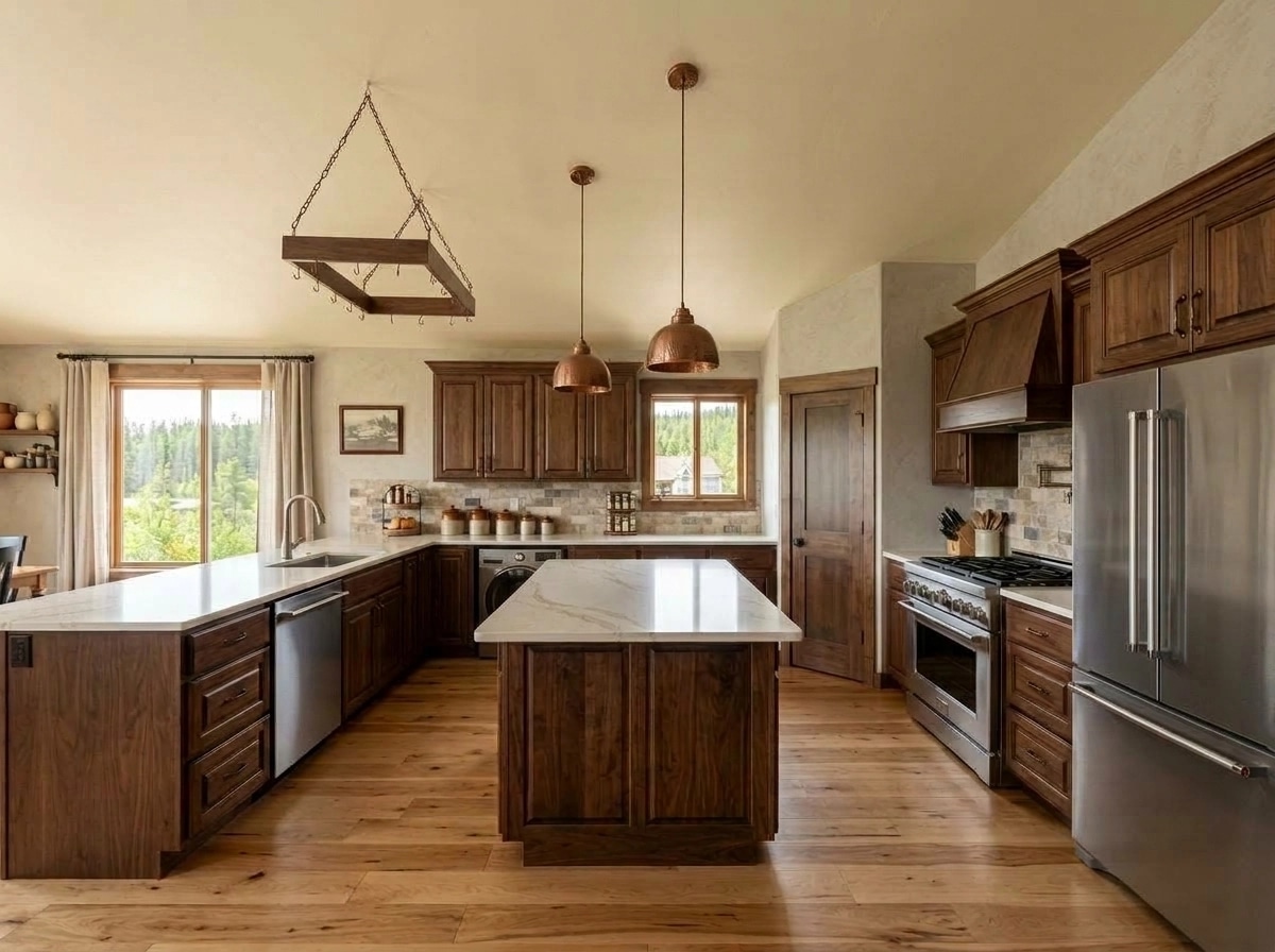 Rustic Kitchen design — interior photo by GenRoom AI