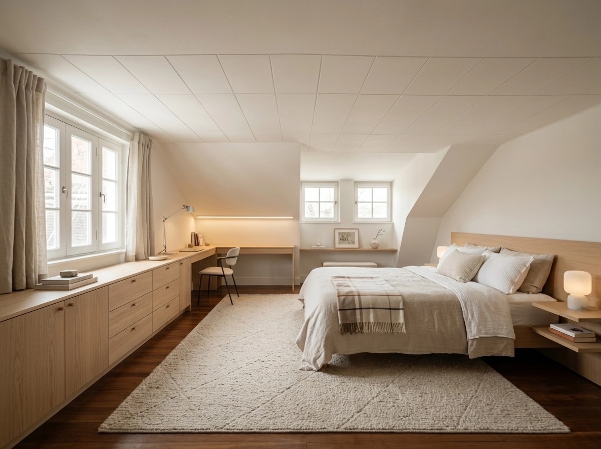 Interior design in Scandinavian style — Bedroom by GenRoom AI