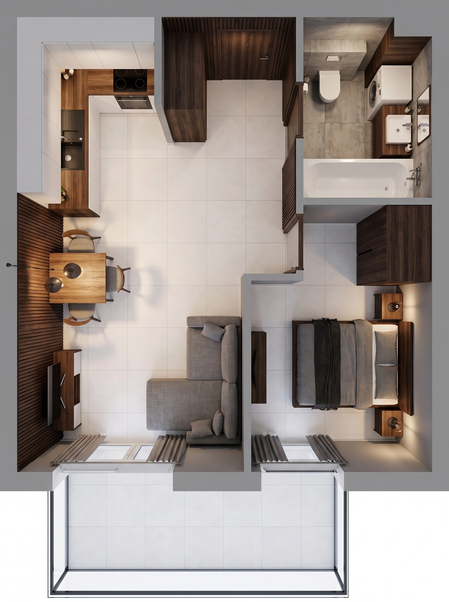 Interior design in Contemporary style — Living Room by GenRoom AI