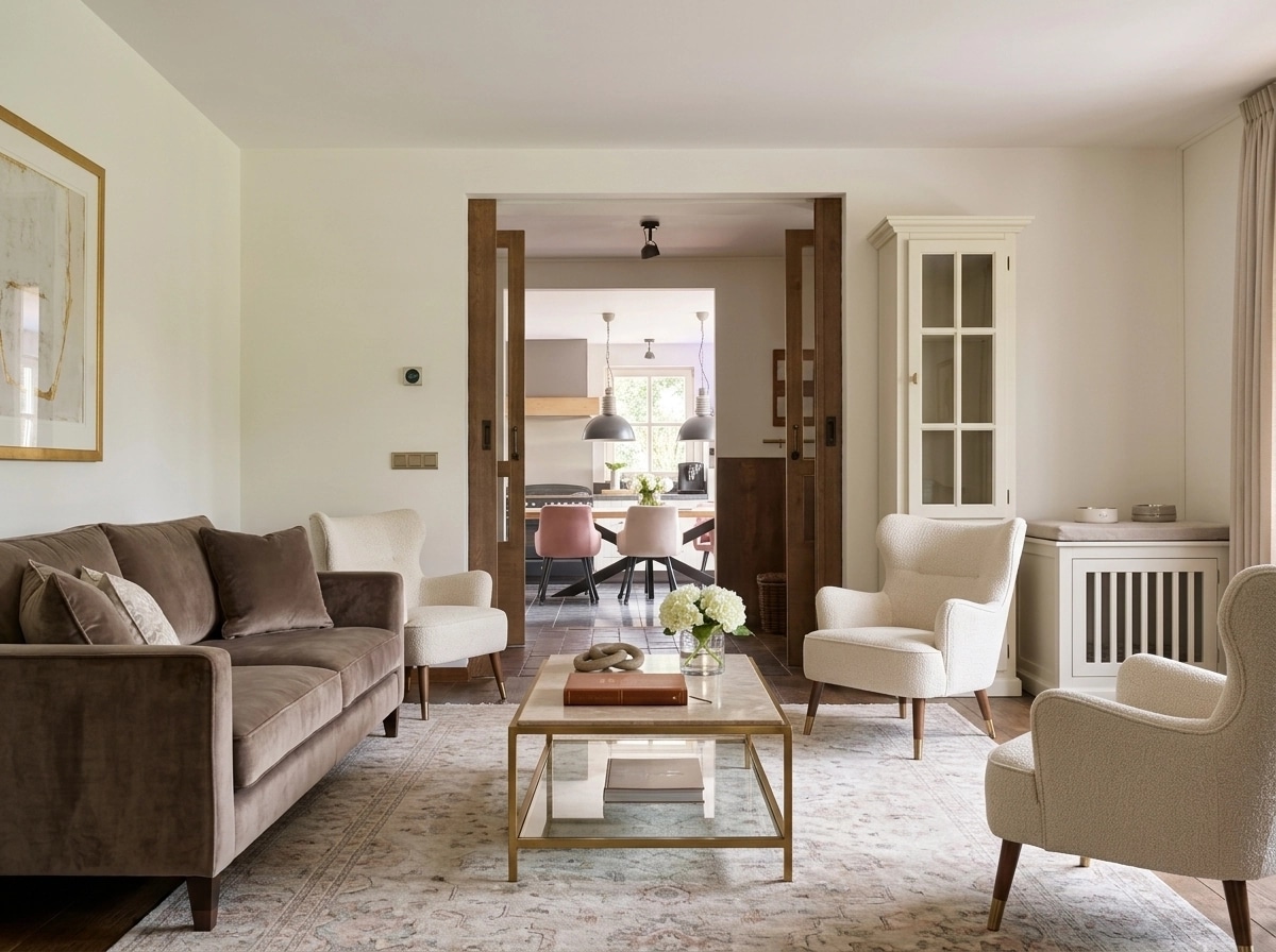 Transitional Living Room design — interior photo by GenRoom AI
