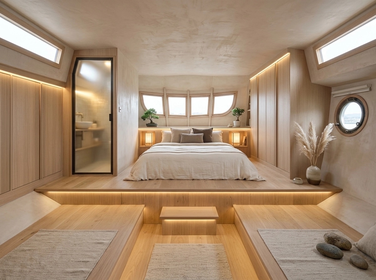 Japandi Chambre design — interior photo by GenRoom AI