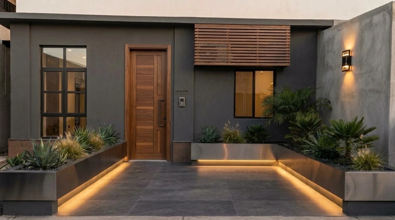 Facade design in Blacktec Facade style — Facade by GenRoom AI