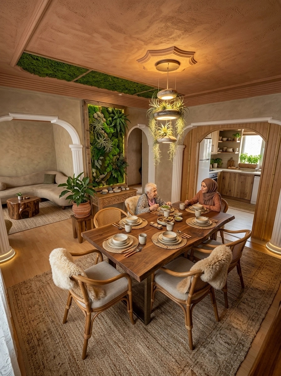 Interior design in Biophilic style — dining_room by GenRoom AI