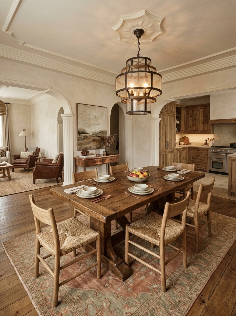 Interior design in Rustic style — dining_room by GenRoom AI