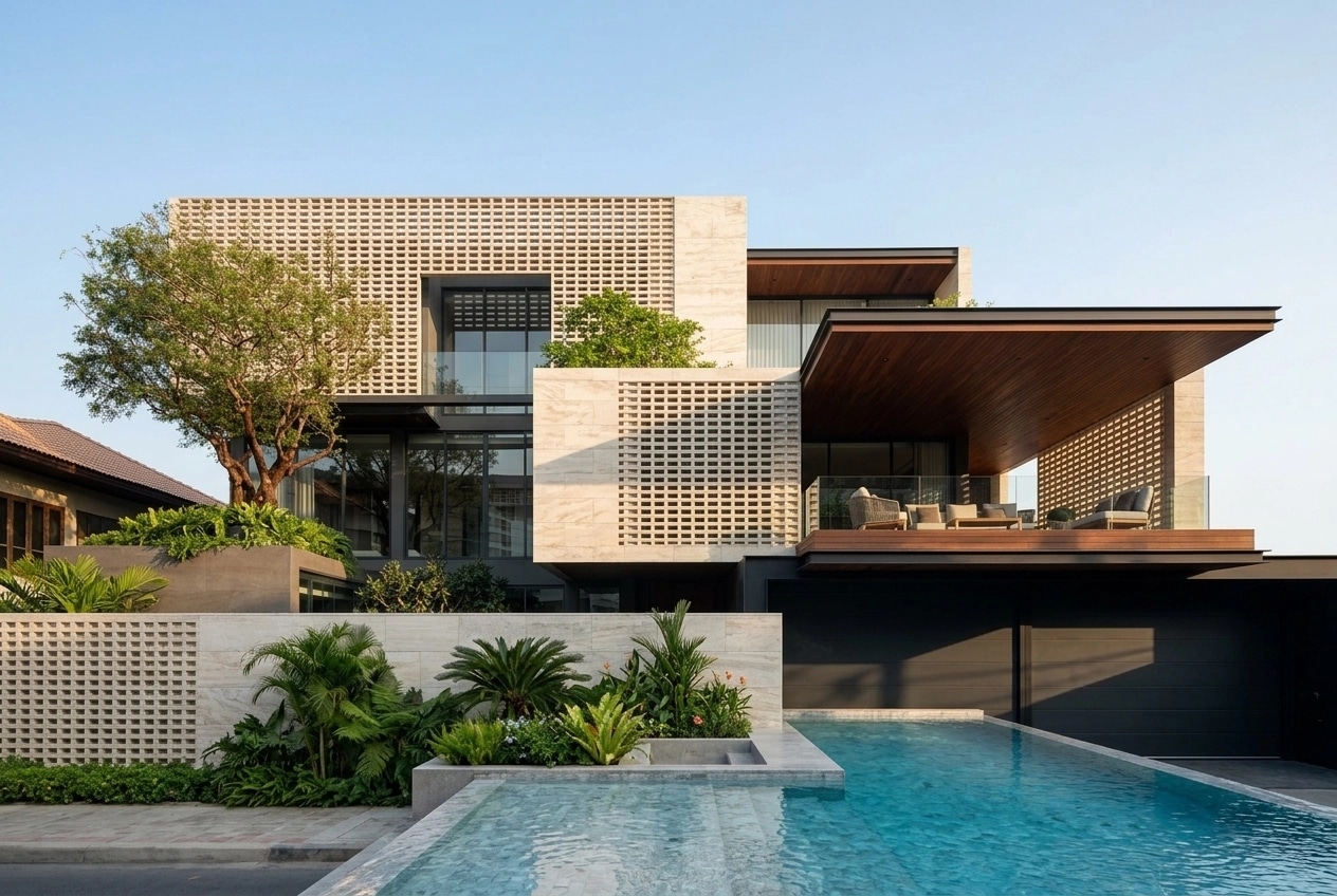 Contemporary Facade Facade design — facade photo by GenRoom AI