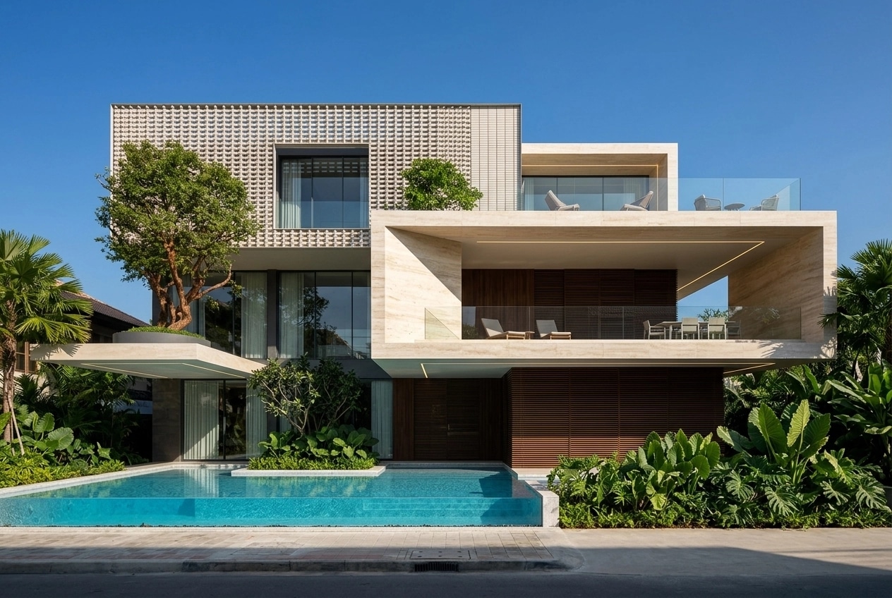 Minimalist Facade Facade design — facade photo by GenRoom AI