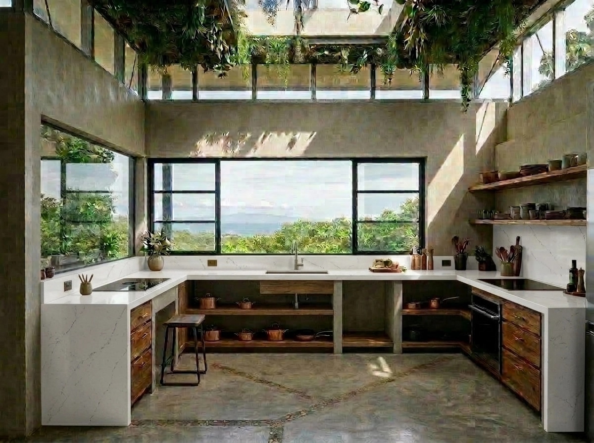 Interior design in Biophilic style — Kitchen by GenRoom AI