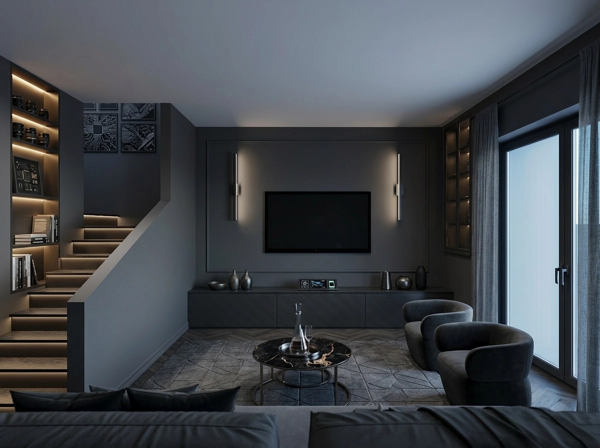 Interior design in Blacktec style — Living Room by GenRoom AI