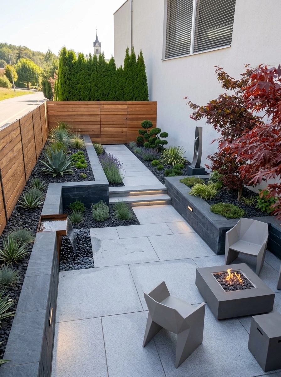 Landscape design in Contemporary Yard style — Yard by GenRoom AI