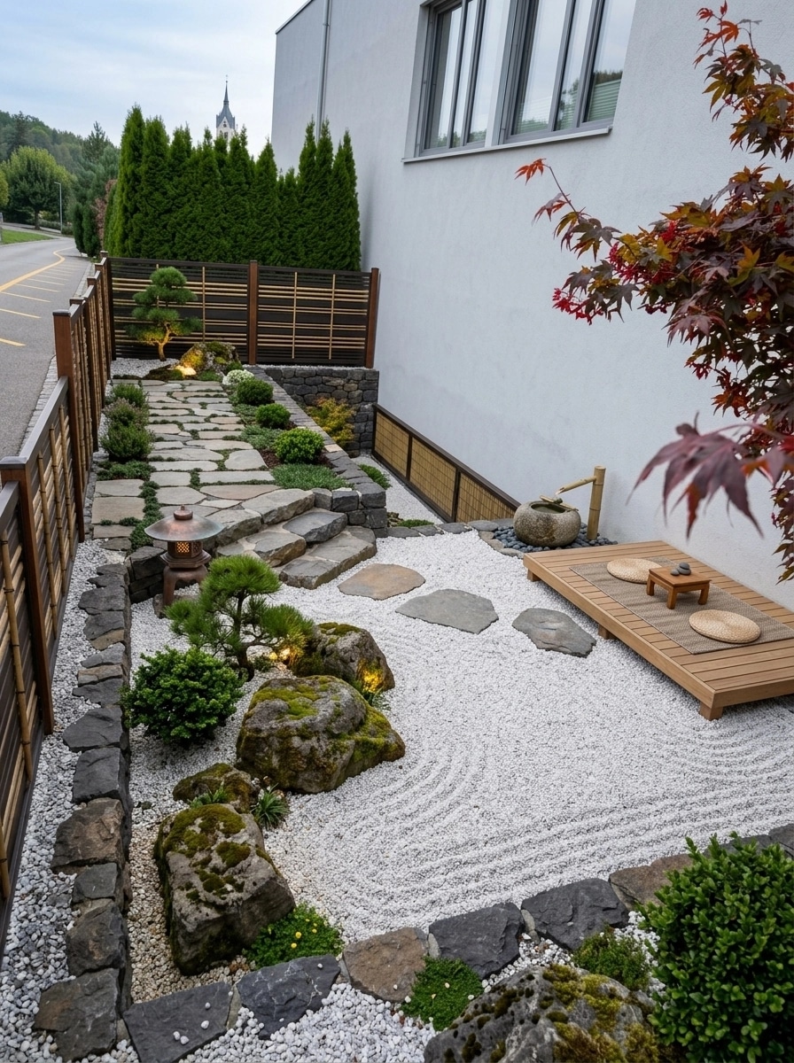 Design paysager en style Japanese Garden — Jardin par GenRoom AI