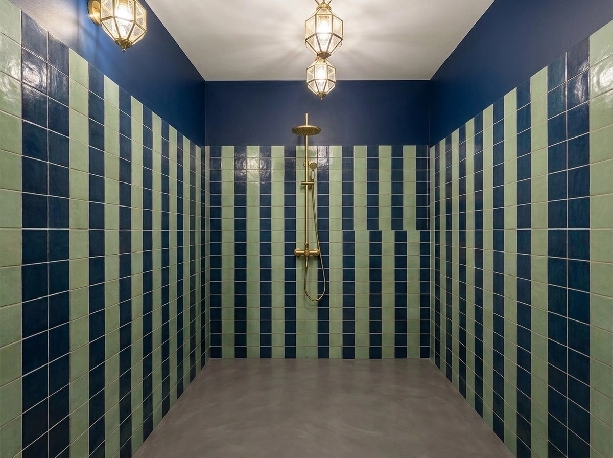 Bathroom interior in Eclectic style — photo by GenRoom AI