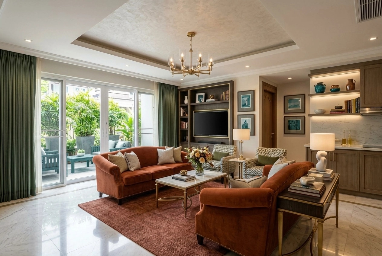 Interior design in Transitional style — Living Room by GenRoom AI