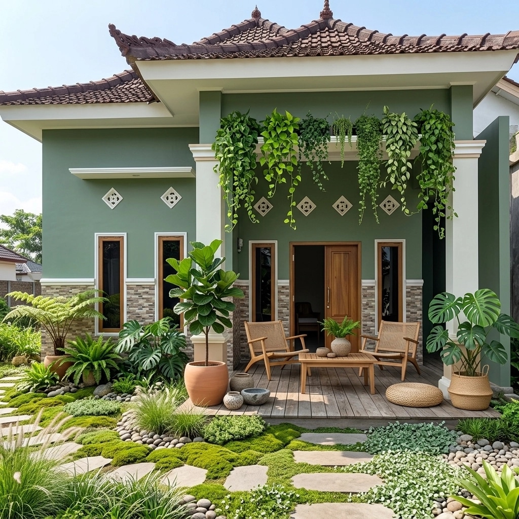 Interior design in Biophilic style — terrace by GenRoom AI