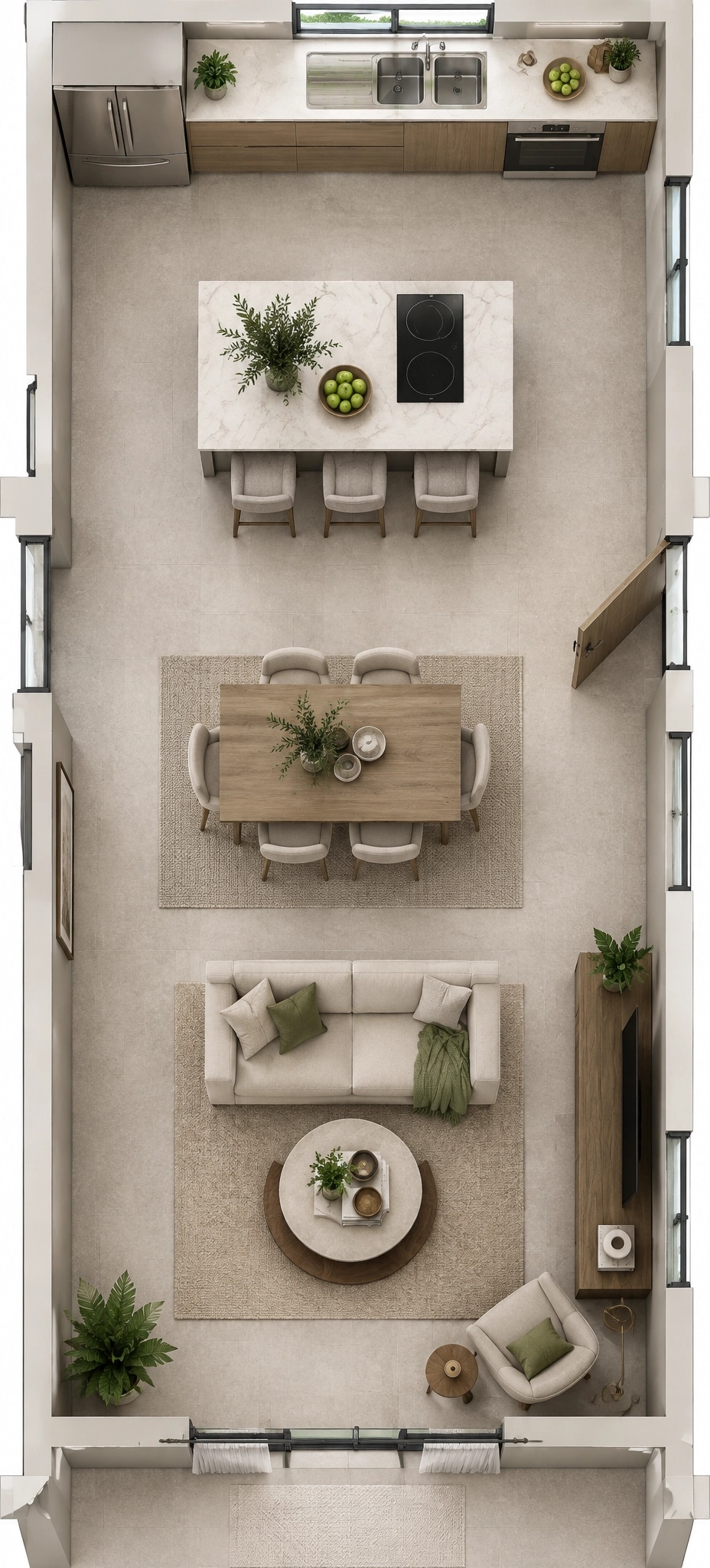 Interior design in Contemporary style — Living Room by GenRoom AI