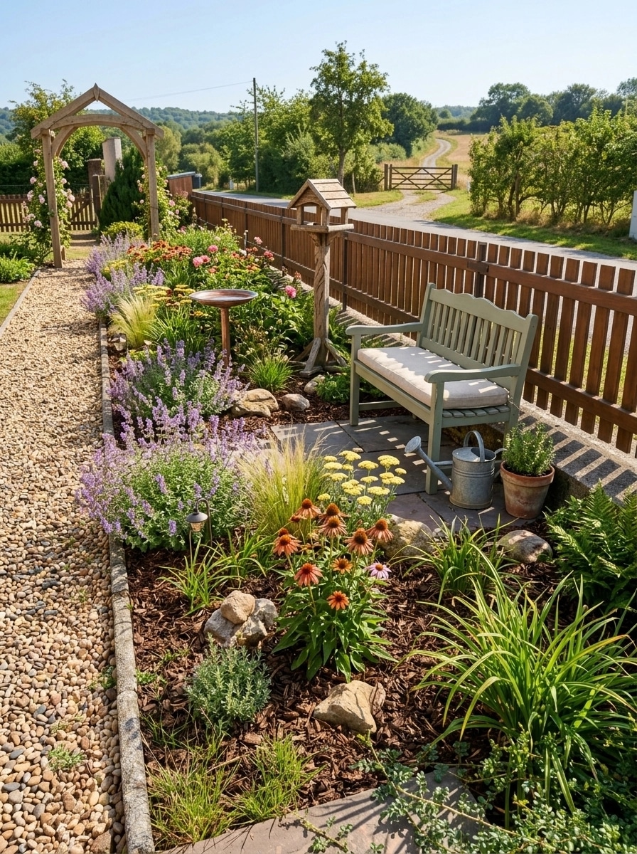 Country Rustic Garden Yard design — yard photo by GenRoom AI