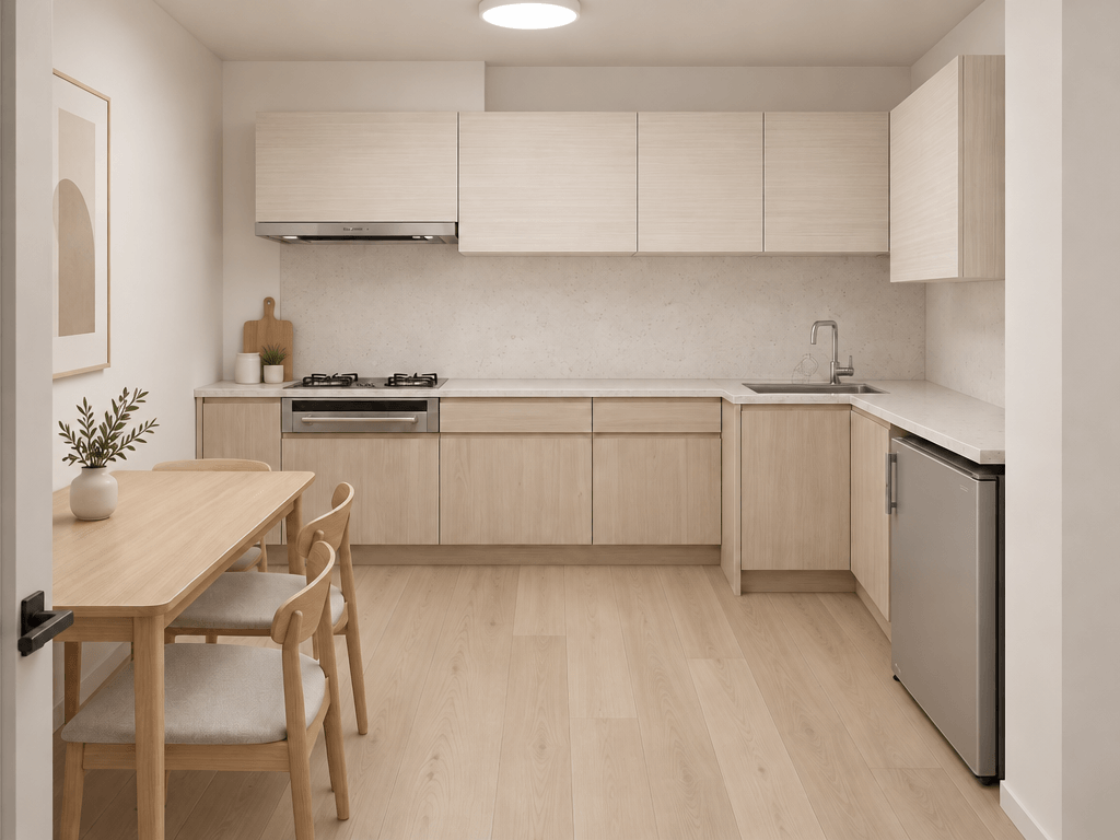 Minimalism Kitchen design — interior photo by GenRoom AI