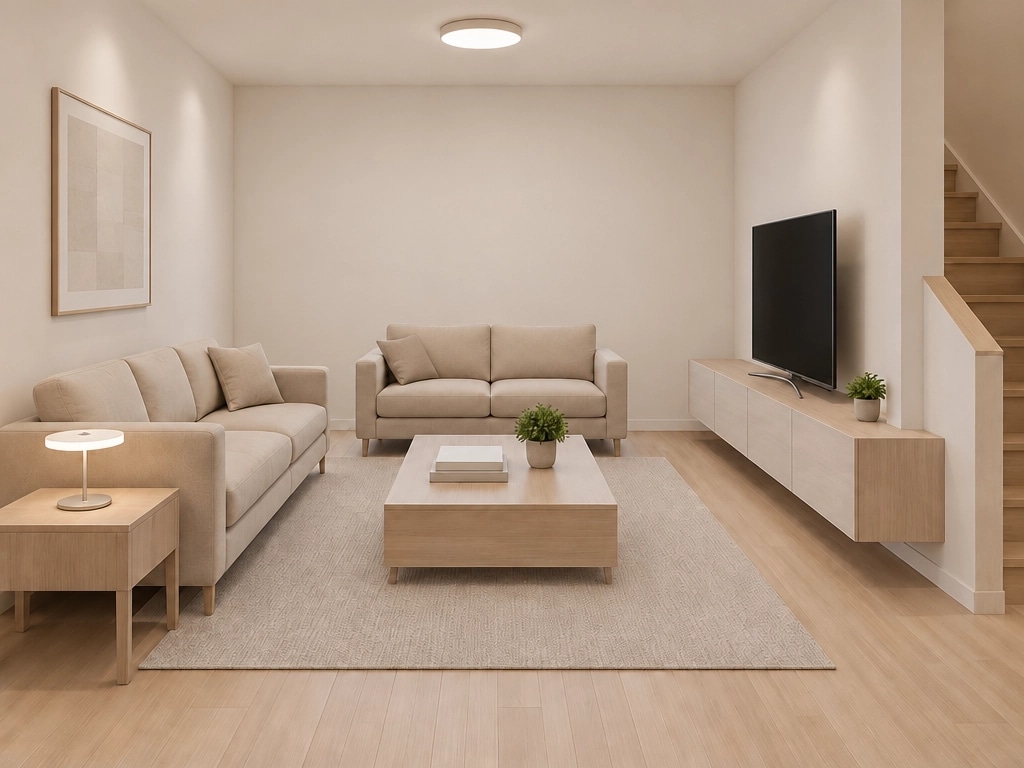 Interior design in Minimalism style — Living Room by GenRoom AI