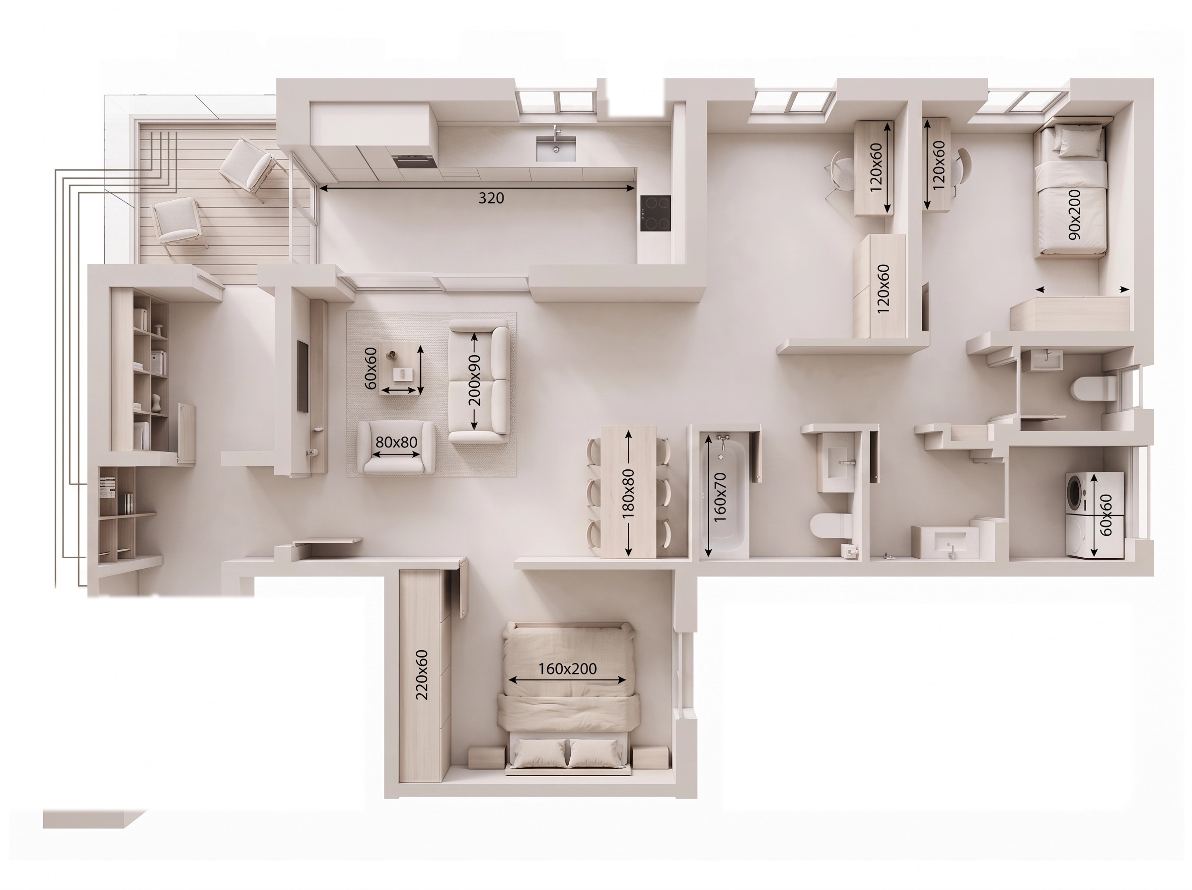 Interior design in Minimalism style — Living Room by GenRoom AI