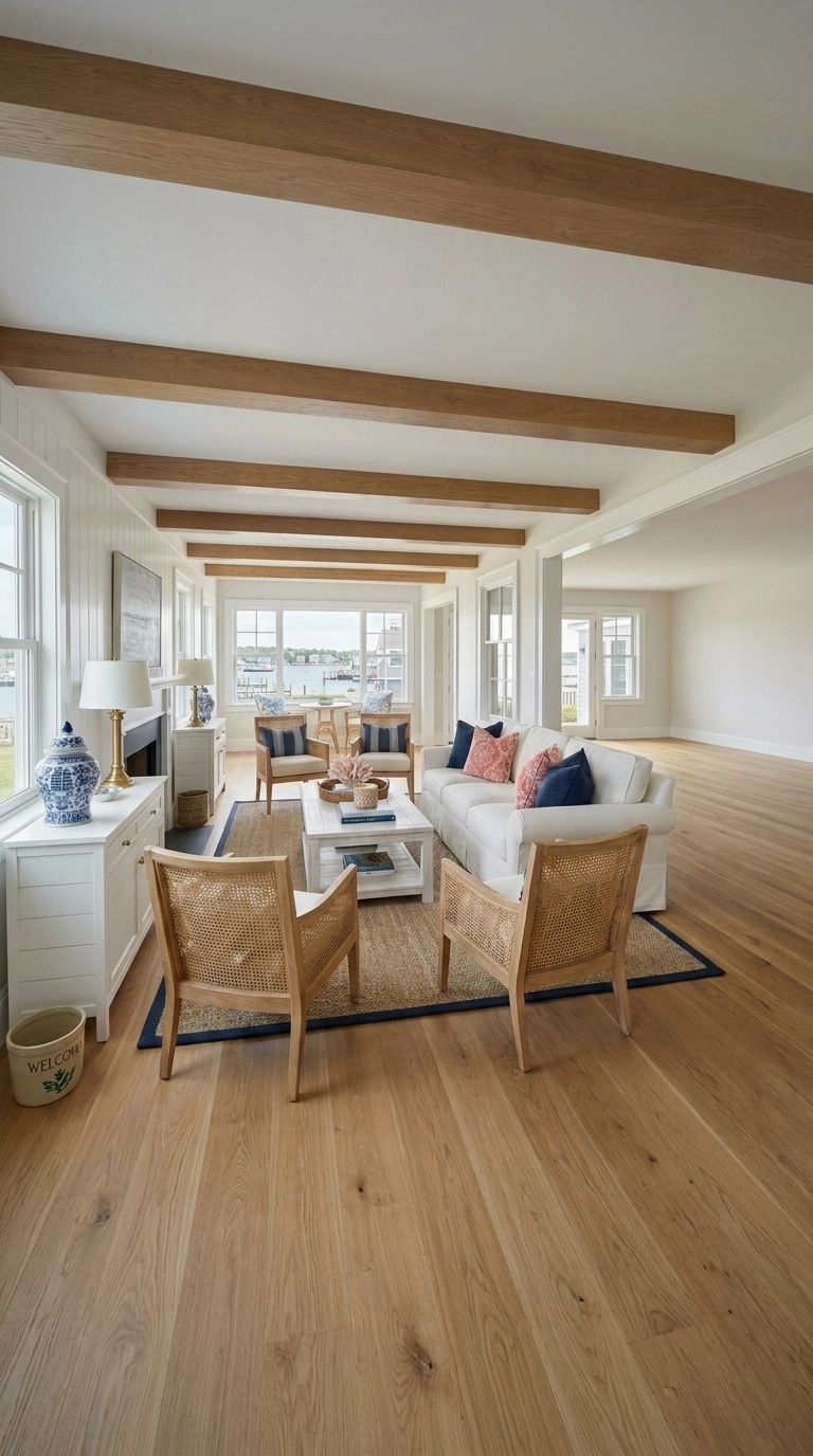 Interior design in Coastal / Hamptons style — Living Room by GenRoom AI