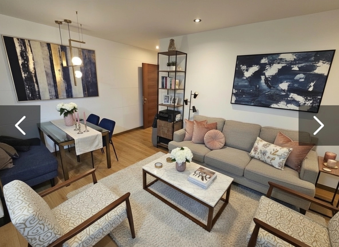 Transitional Living Room design — interior photo by GenRoom AI