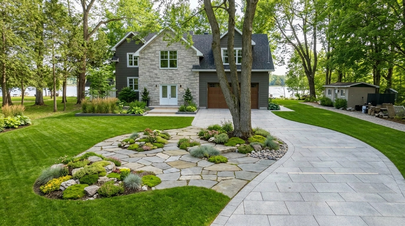 Landscape desain di Scandinavian Garden gaya — Halaman oleh GenRoom AI