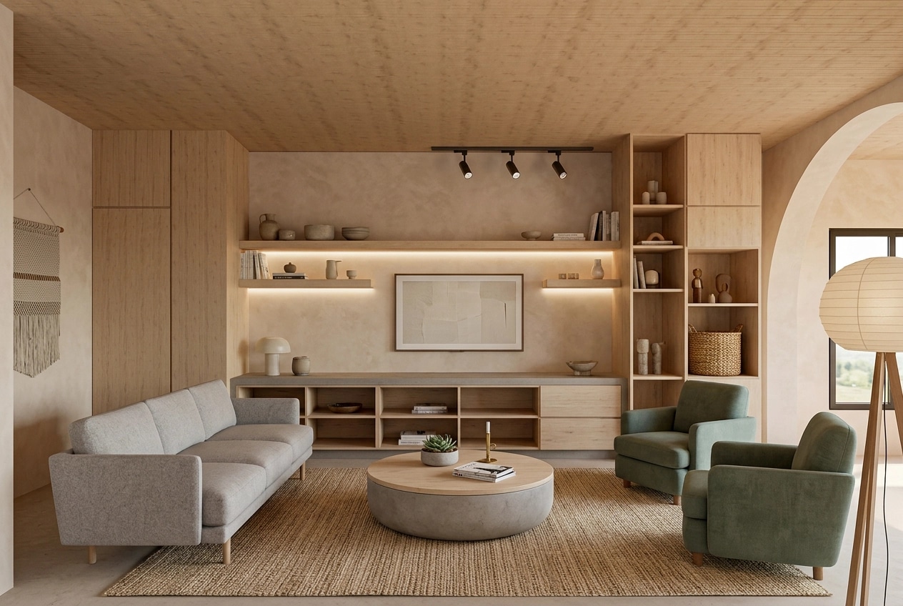 Scandinavian Living Room design — interior photo by GenRoom AI
