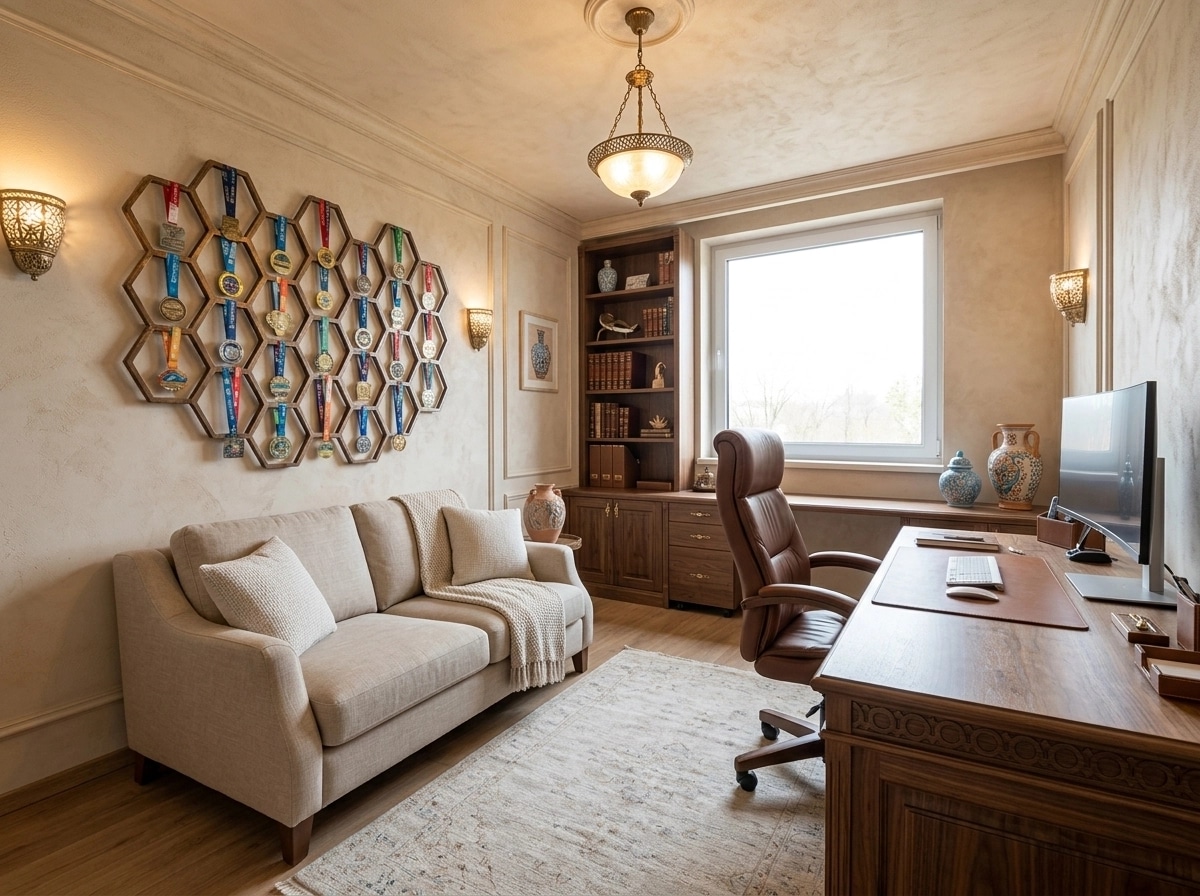 Interior design in Mediterranean style — home_office by GenRoom AI