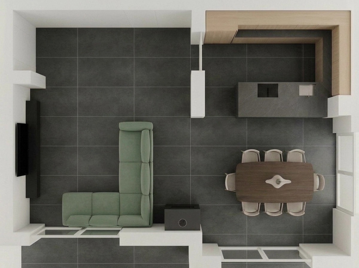 Minimalism Living Room design — interior photo by GenRoom AI
