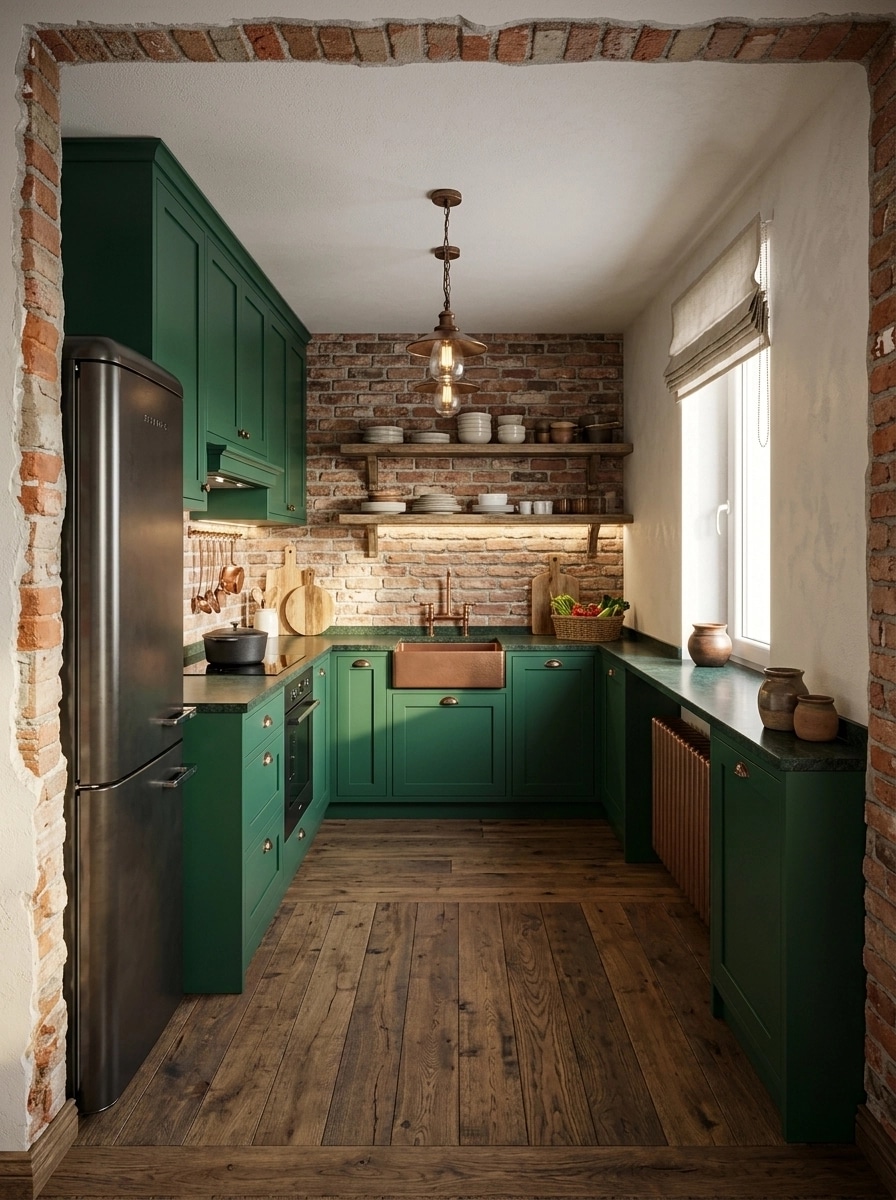 Rustic Kitchen design — interior photo by GenRoom AI
