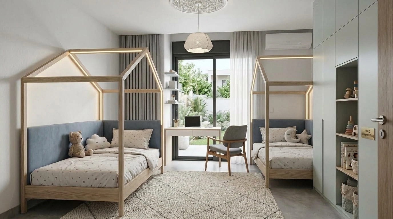 Contemporary Quarto Infantil design — interior photo by GenRoom AI