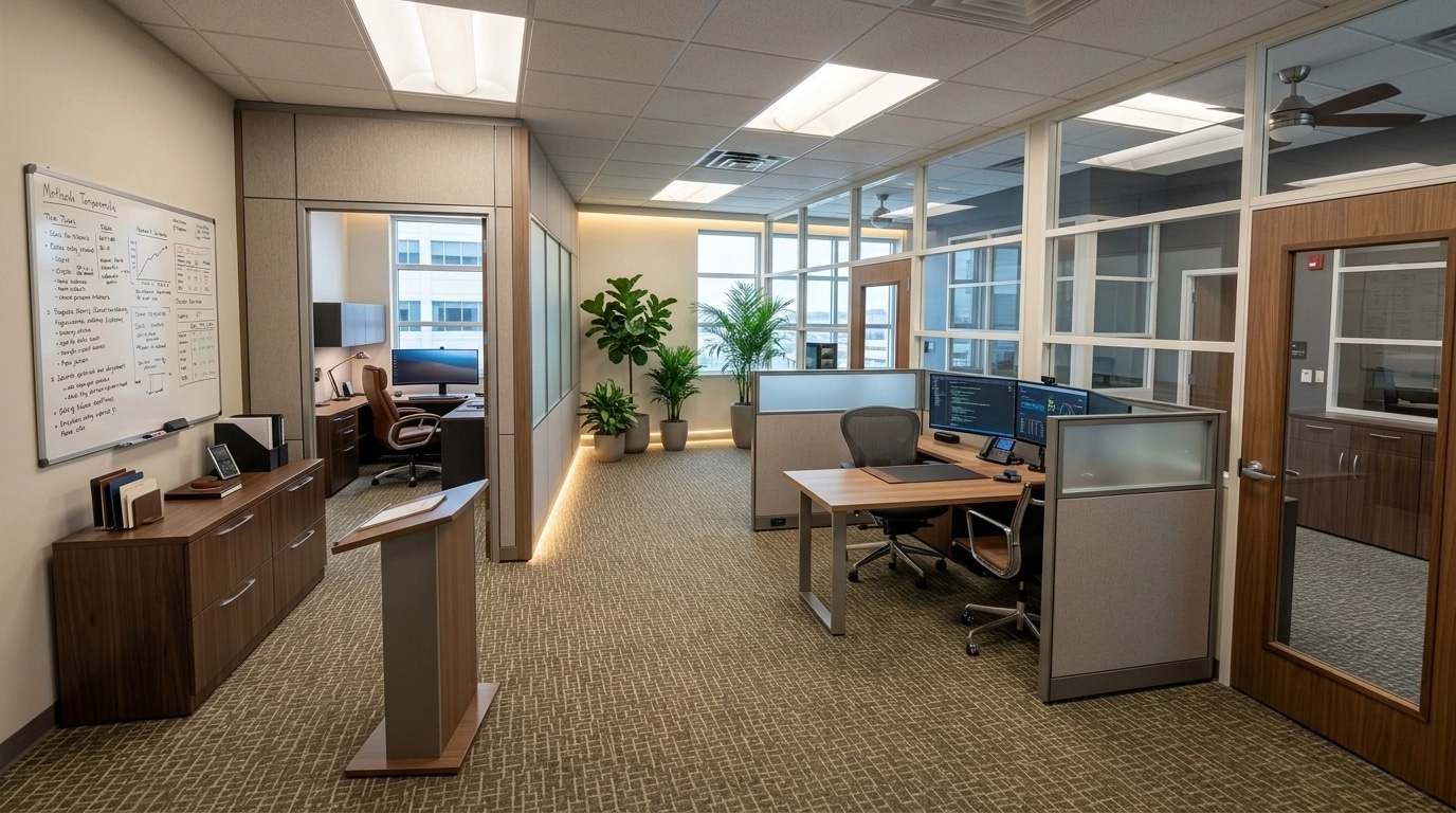 Interior design in Contemporary style — office_space by GenRoom AI