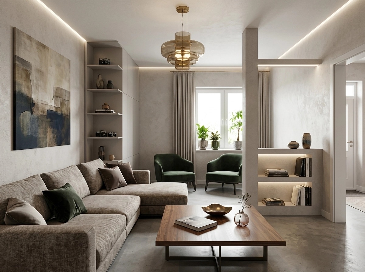 Interior design in Contemporary style — Living Room by GenRoom AI