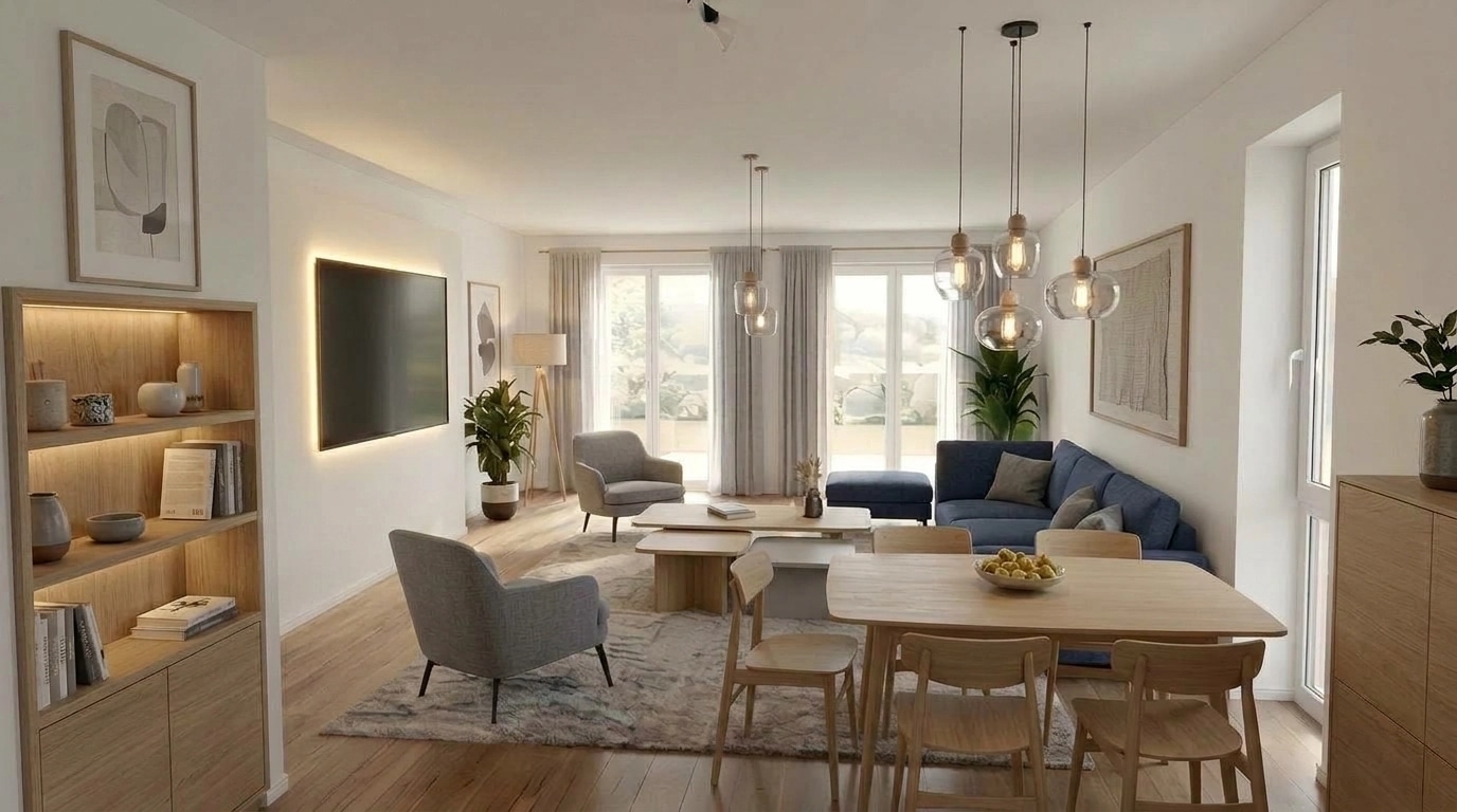 Scandinavian Living Room design — interior photo by GenRoom AI