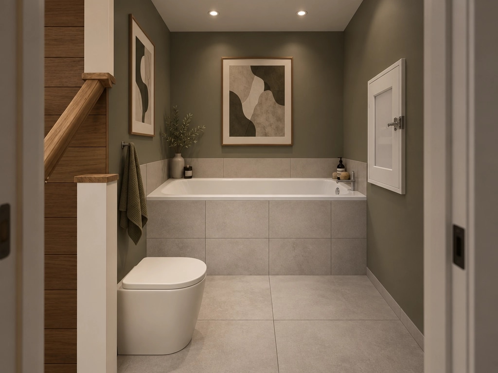 Bathroom interior in Contemporary style — photo by GenRoom AI