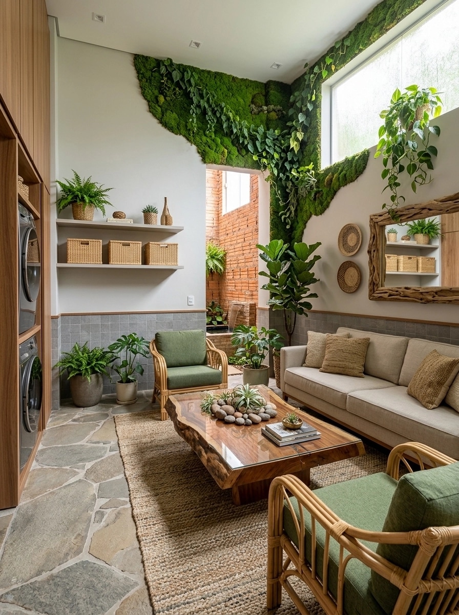 Interior design in Biophilic style — Living Room by GenRoom AI